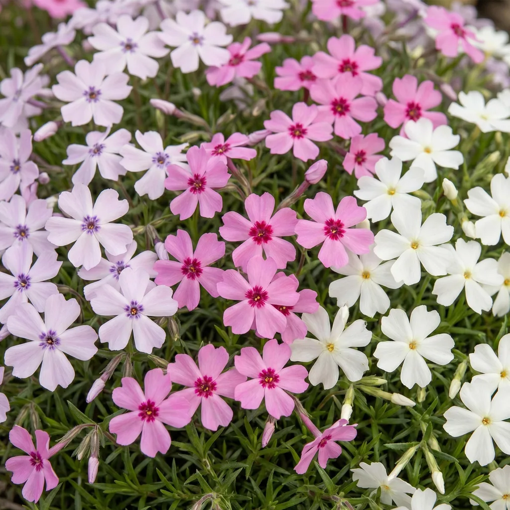 Flammenblume Farbmix 24er-Set (Phlox) – winterharte Staude, Topf-Ø 11 cm, Höhe ca. 15–25 cm