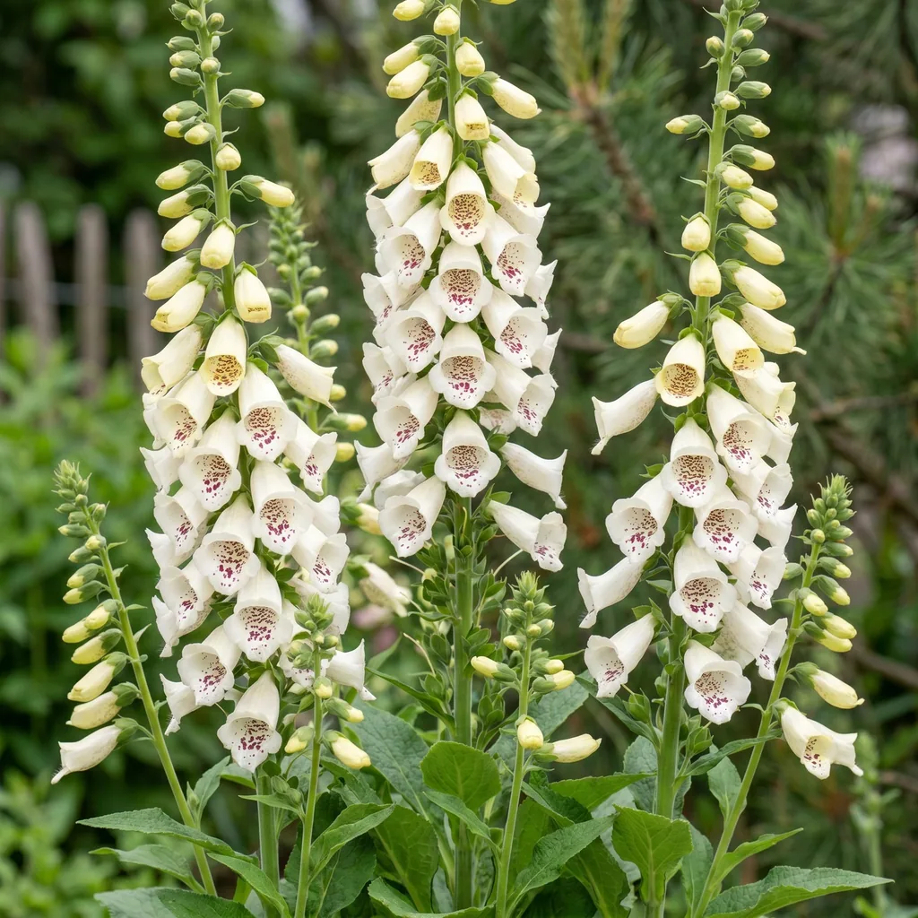 Roter Fingerhut 'Dalmatian White' (Digitalis purpurea) – winterharte Staude, Topf-Ø 11 cm, Höhe ca. 15–25 cm