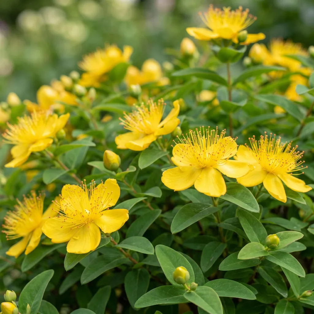 Teppich-Johanniskraut (Hypericum calycinum) – winterharter Bodendecker, Topf-Ø 11 cm, Höhe ca. 15–25 cm