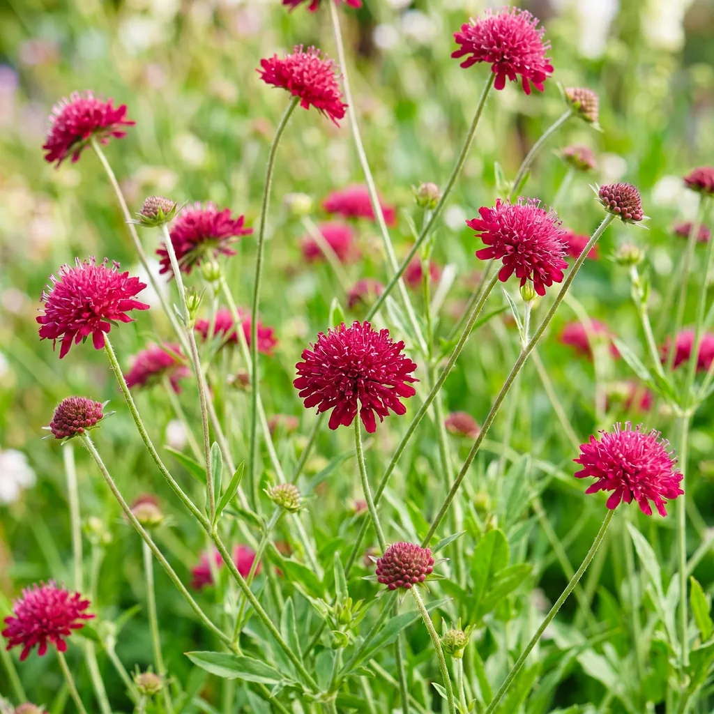 Mazedonische Witwenblume (Knautia macedonica) – winterharte Staude, Topf-Ø 11 cm, Höhe ca. 15–25 cm