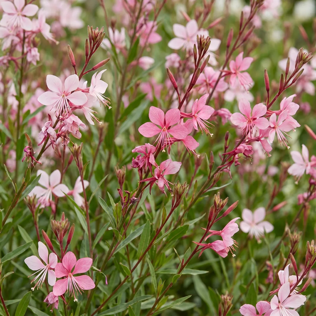 Prachtkerze 'Florgauros' 6er-Set (Gaura lindheimeri) – winterharte Staude, Topf-Ø 11 cm, Höhe ca. 15–25 cm