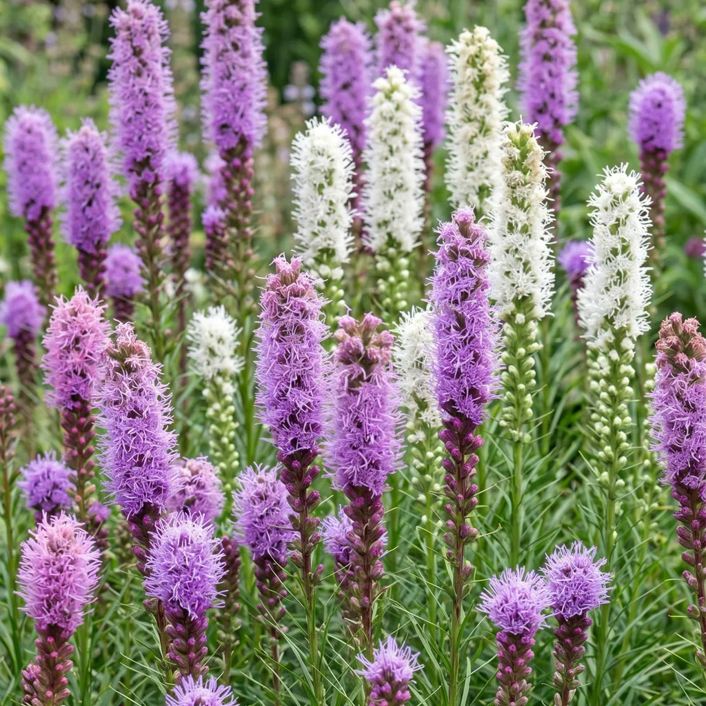 Prachtscharte Farbmix 12er-Set (Liatris) – winterharte Staude, Topf-Ø 11 cm, Höhe ca. 15–25 cm