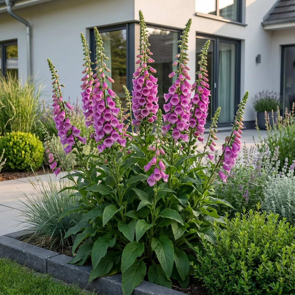 Roter Fingerhut 'Dalmatian Purple' 12er-Set (Digitalis purpurea) – winterharte Staude, Topf-Ø 11 cm, Höhe ca. 15–25 cm