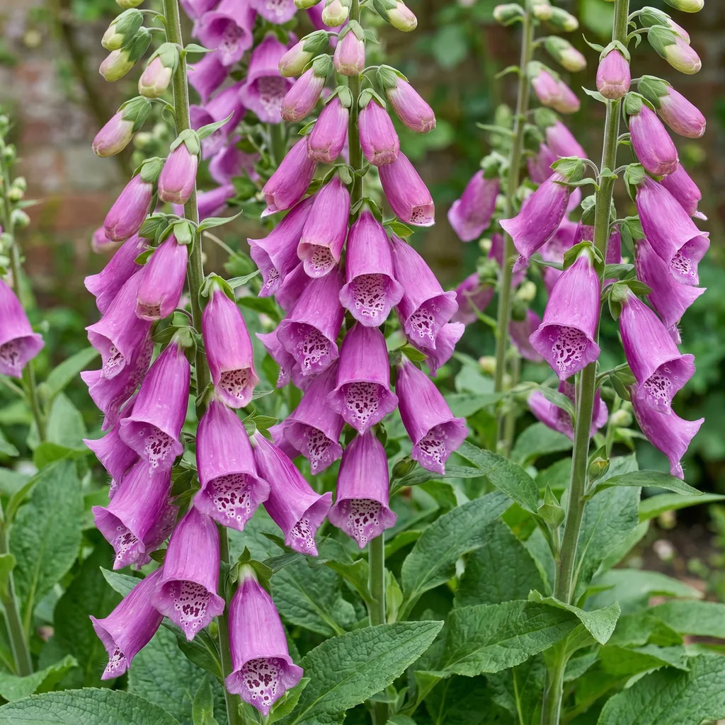 Roter Fingerhut 'Dalmatian Purple' 12er-Set (Digitalis purpurea) – winterharte Staude, Topf-Ø 11 cm, Höhe ca. 15–25 cm