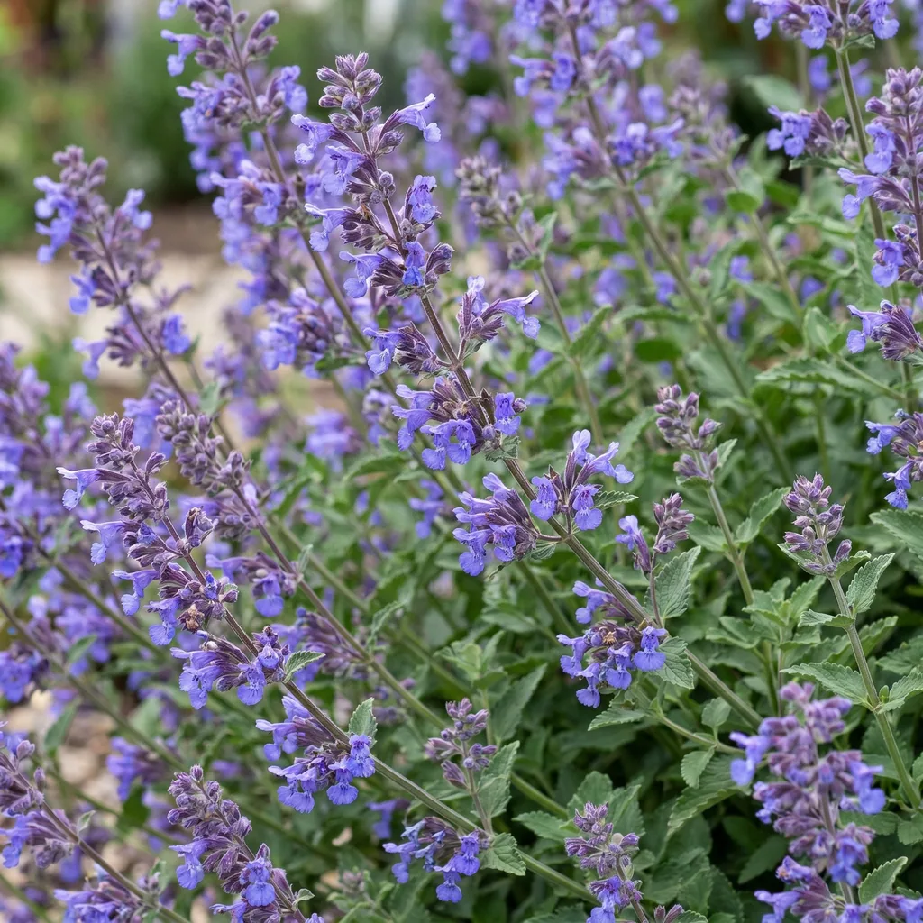 Katzenminze 'Six Hills Giant' 12er-Set (Nepeta faassenii) – winterharte Staude, Topf-Ø 11 cm, Höhe ca. 15–25 cm