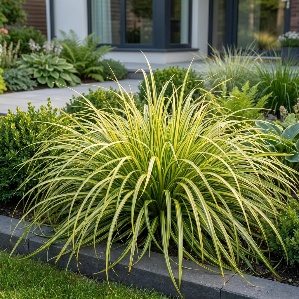 Japan-Segge 'Evergold' 24er-Set (Carex oshimensis) – winterhartes Ziergras, Topf-Ø 11 cm, Höhe ca. 15–25 cm