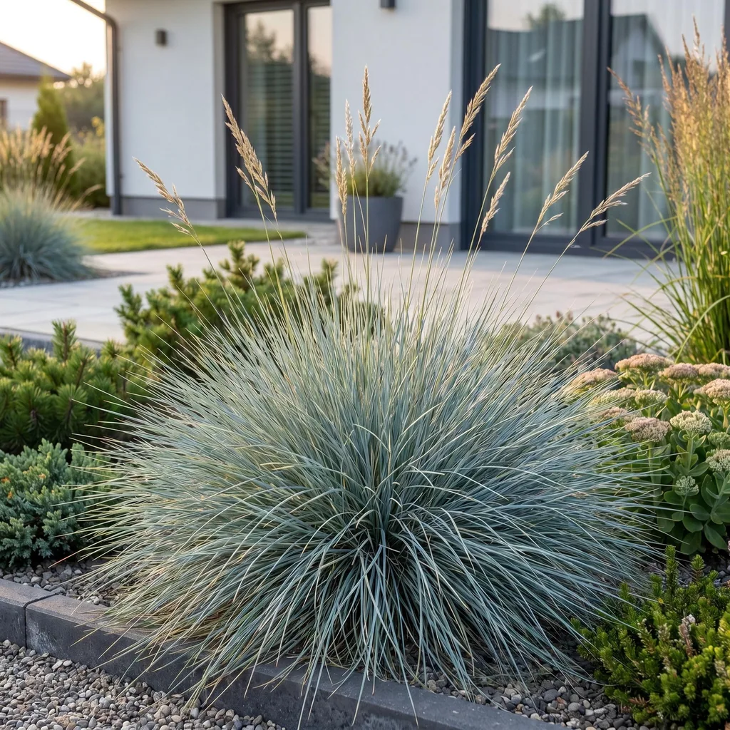 Blauschwingel 24er-Set (Festuca glauca) – winterhartes Ziergras, Topf-Ø 11 cm, Höhe ca. 15–25 cm