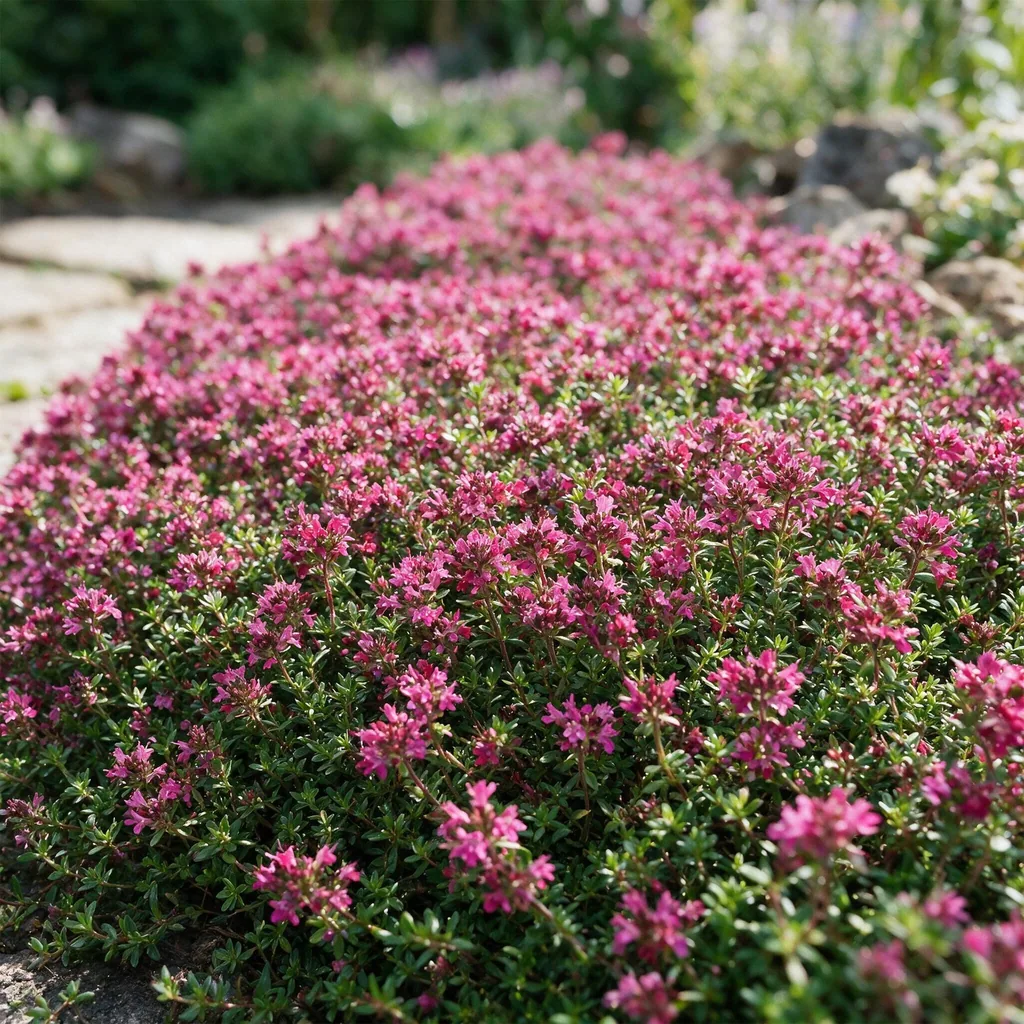 Polster-Thymian 'Red Carpet' 24er-Set (Thymus praecox) – winterharte Staude, Topf-Ø 11 cm, Höhe ca. 15–25 cm