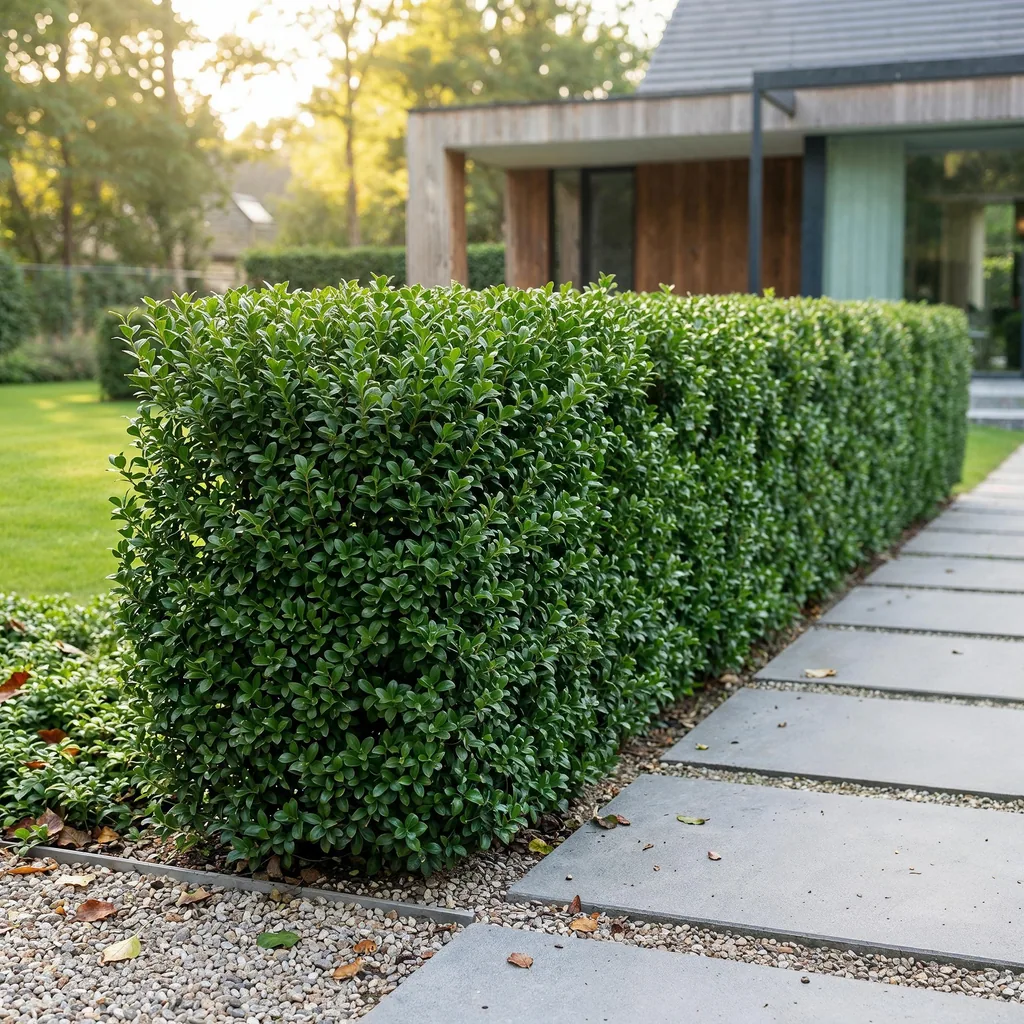 Japanische Stechpalme 'Golden Gem' 8er-Set (Ilex crenata) – winterharter immergrüner Strauch, Topf-Ø 9 cm, Höhe ca. 20–30 cm
