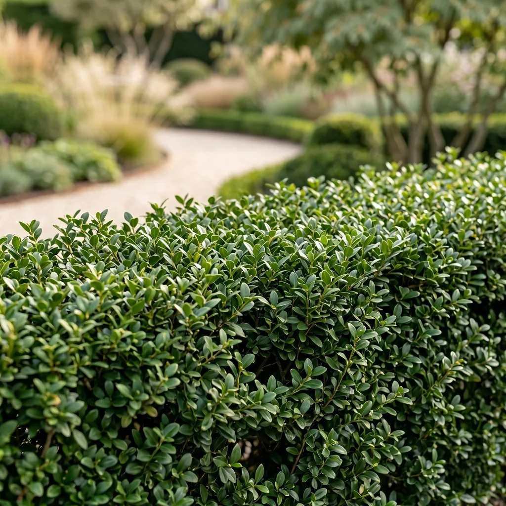 Japanische Stechpalme 'Stokes' 40er-Set (Ilex crenata) – winterharter Zierstrauch, Topf-Ø 9 cm, Höhe ca. 20–30 cm