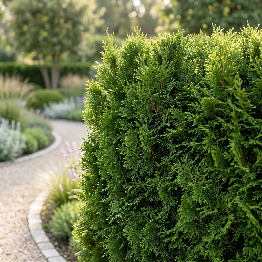 Abendländischer Lebensbaum 'Smaragd' 40er-Set (Thuja occidentalis) – winterhartes Nadelgehölz, Topf-Ø 9 cm, Höhe ca. 20–30 cm