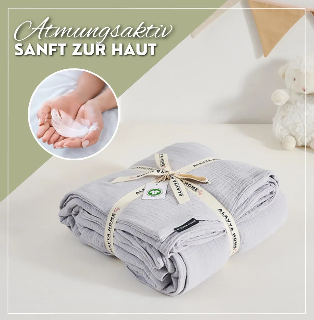Alavya Home Kinderbettwäsche 135x100 cm Baumwolle - 2er-Set, Grau