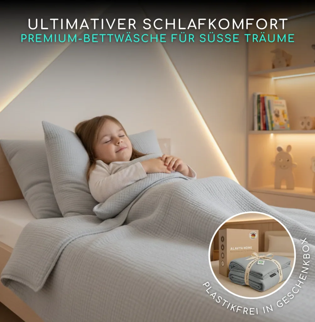 Alavya Home Kinderbettwäsche 135x100 cm Baumwolle - 2er-Set, Grau