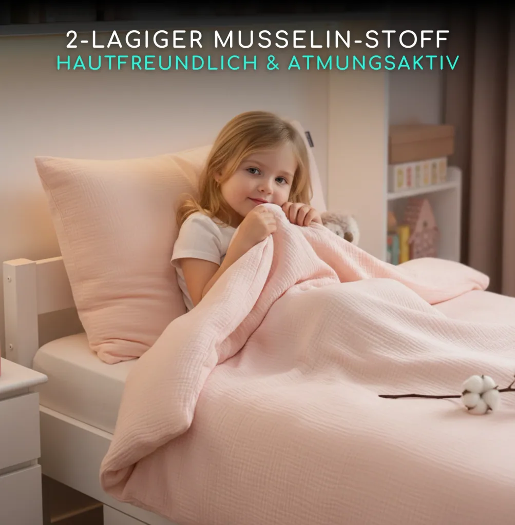 Alavya Home Kinderbettwäsche 135x200 cm Baumwolle - 2er-Set, Pink