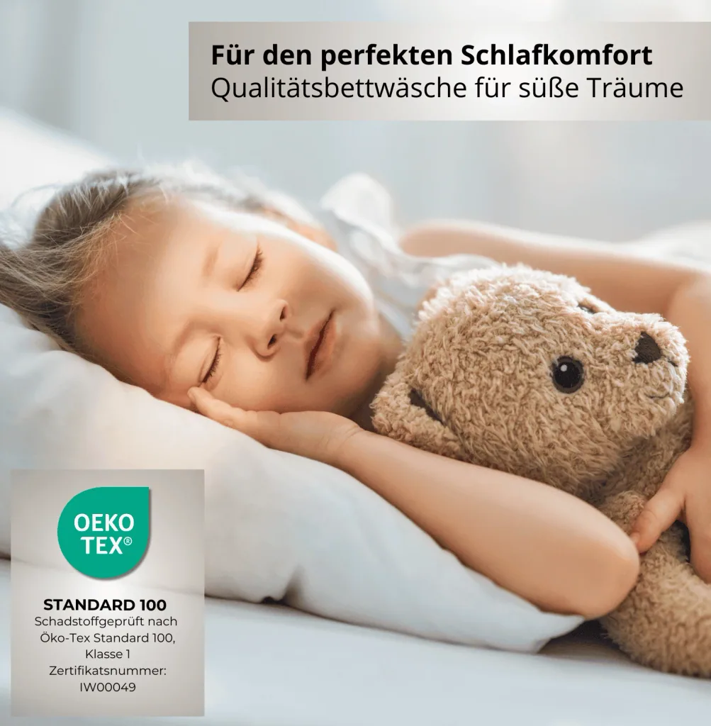 Alavya Home Kinderbettwäsche 135x200 cm Baumwolle - 2er-Set, Weiß