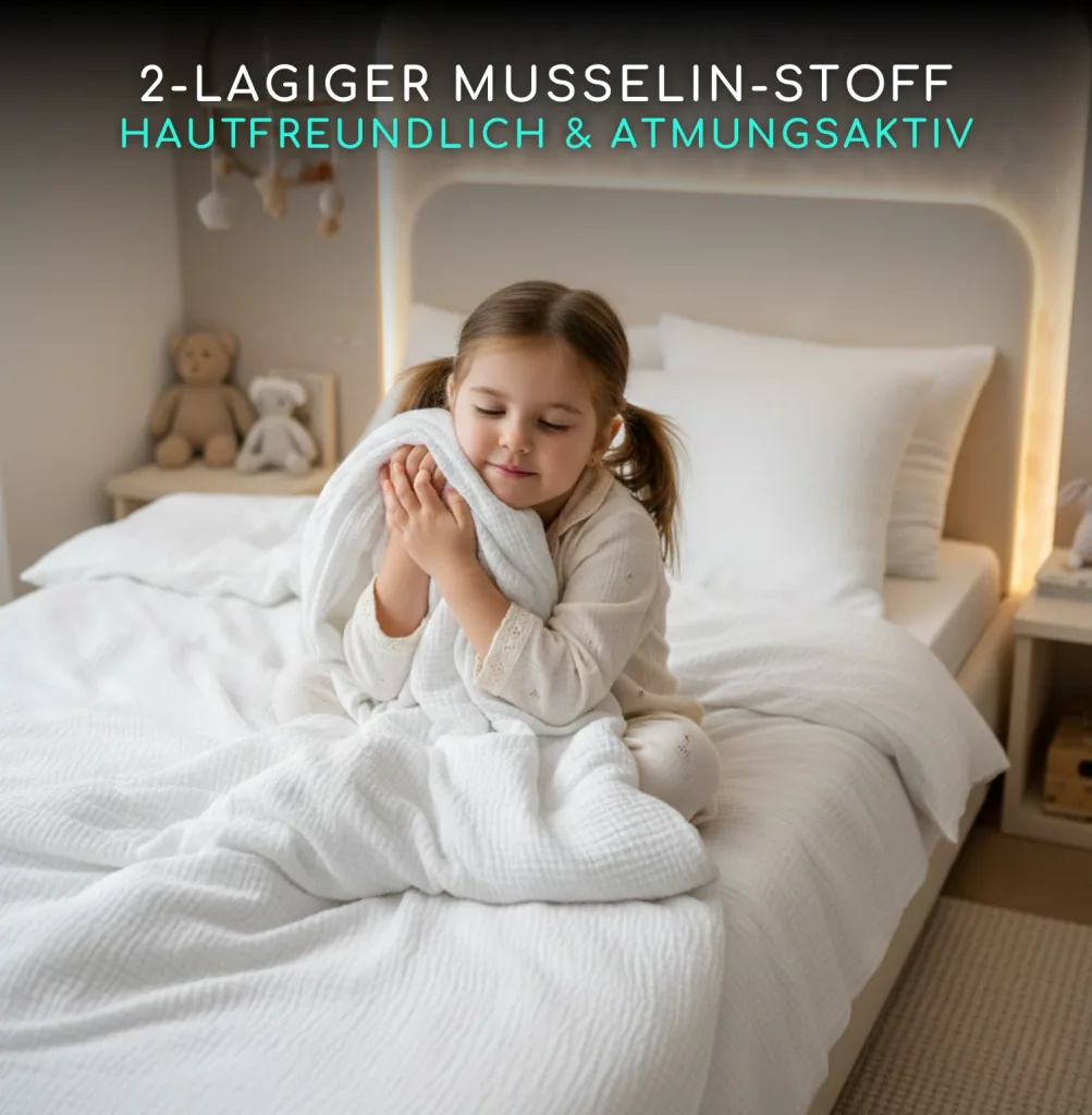 Alavya Home Kinderbettwäsche 135x200 cm Baumwolle - 2er-Set, Weiß