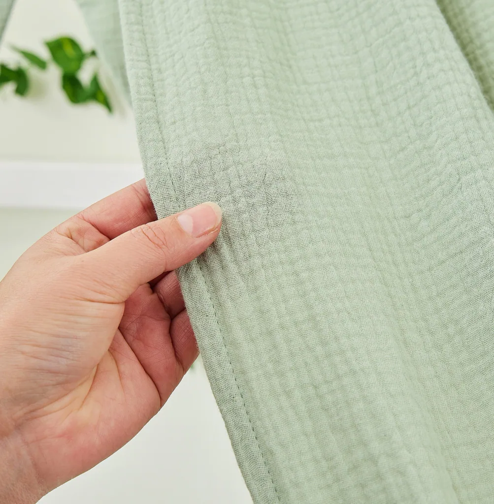 Alavya Home Dekoset aus 100% Bio-Musselin Baumwolle | GOTS zertifiziert | 125x350cm Khaki