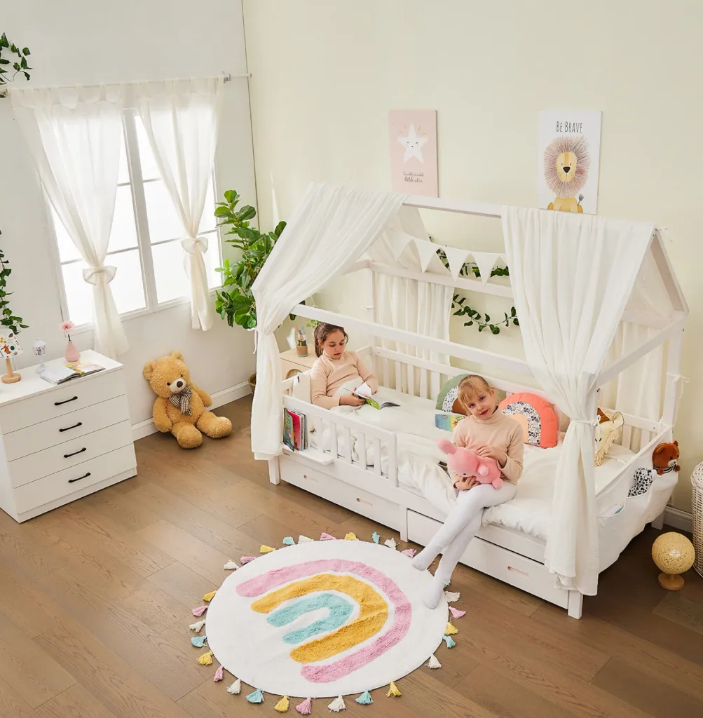 Alavya Home Dekoset aus 100% Bio-Musselin Baumwolle | GOTS zertifiziert | 125x350cm Weiß