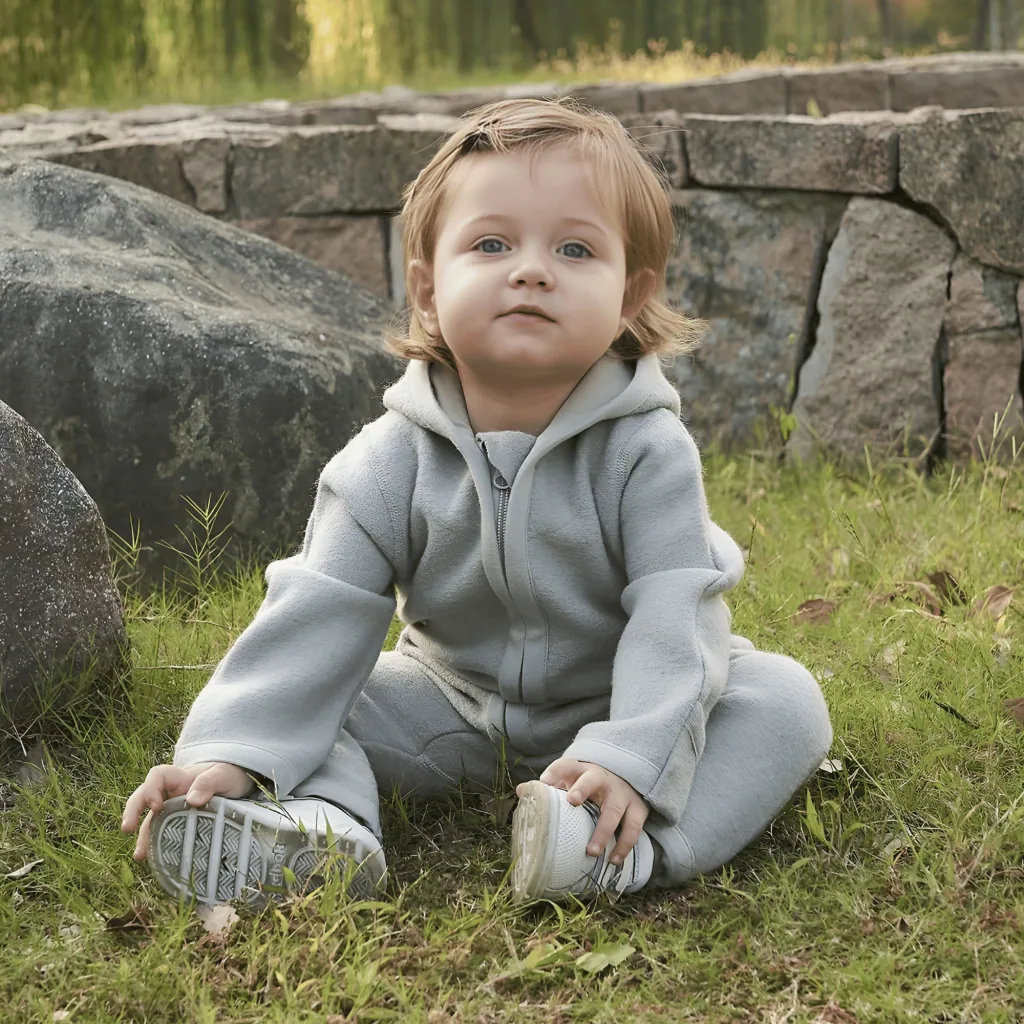 Alavya Home Walkoverall Bio-Schurwolle - Pastel Grau - 62/68