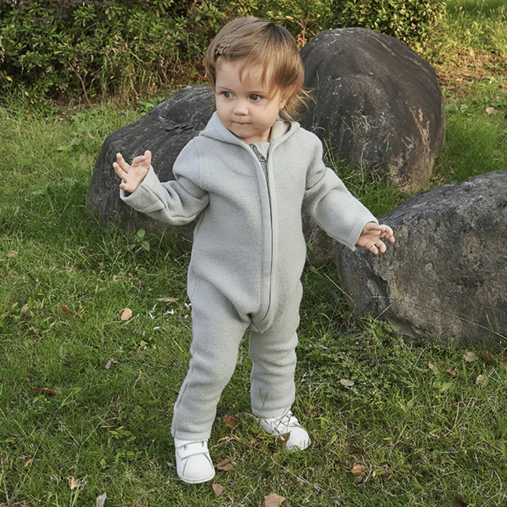 Alavya Home Walkoverall Bio-Schurwolle - Pastel Grau - 62/68