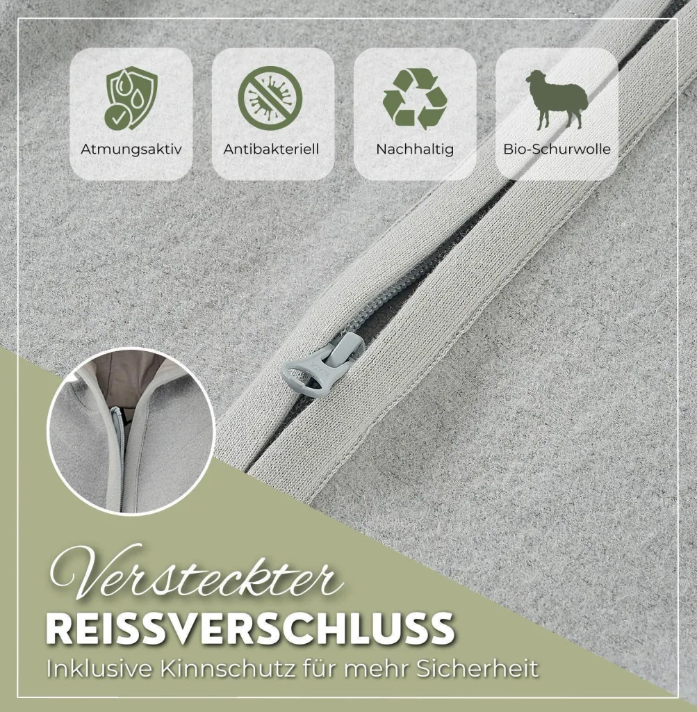 Alavya Home Walkoverall Bio-Schurwolle - Pastel Grau - 62/68