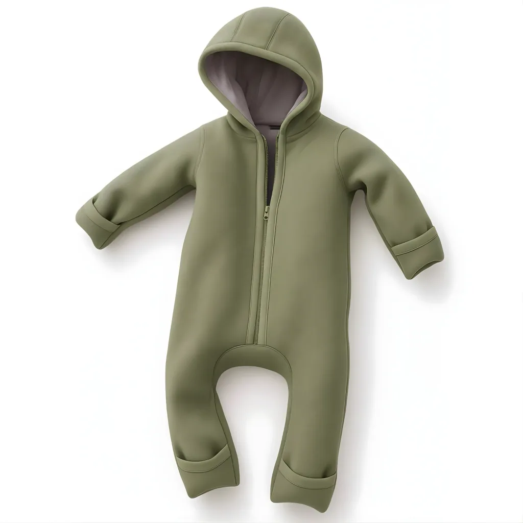 Alavya Home Walkoverall 86/92 Bio-Schurwolle - Khaki