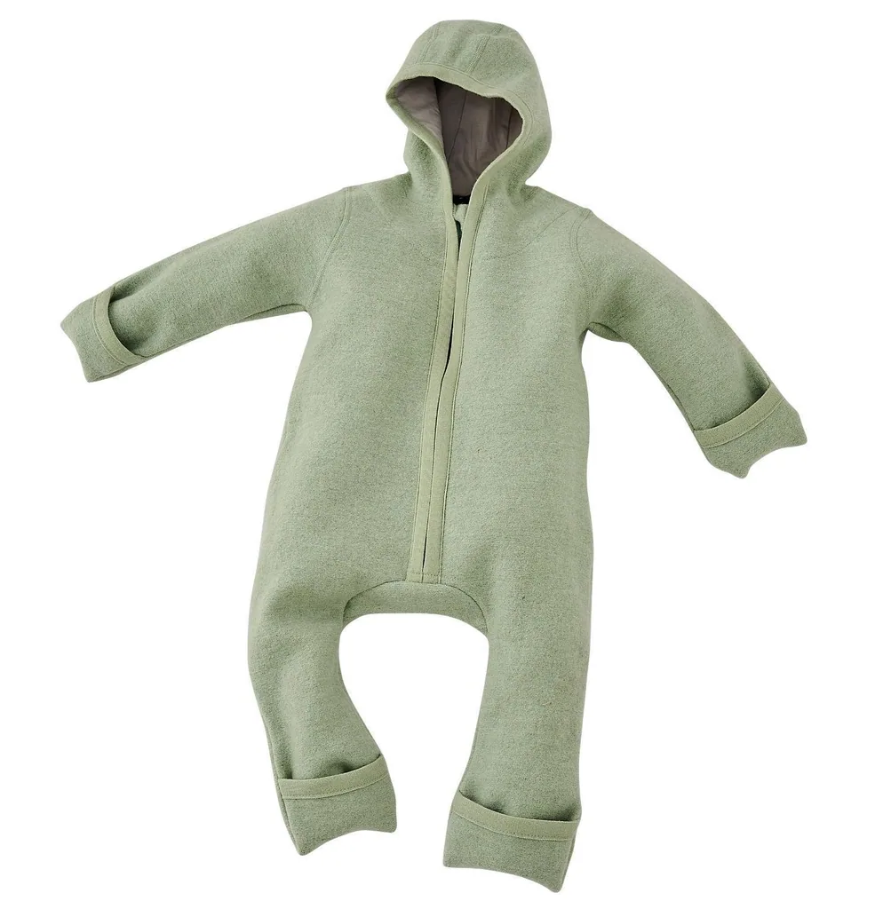 Alavya Home Walkoverall 86/92 Bio-Schurwolle - Khaki
