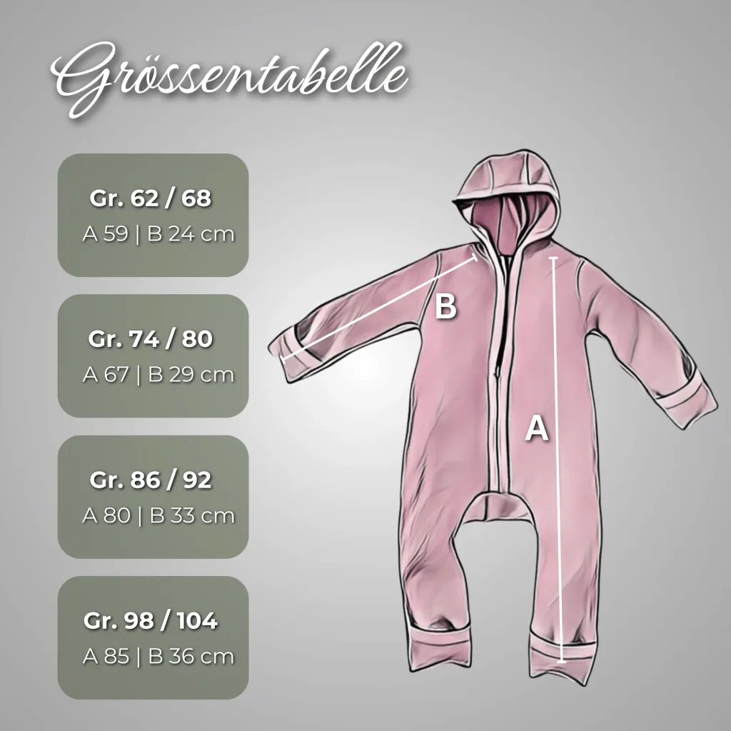 Alavya Home Walkoverall 74/80 Bio-Schurwolle - Rosa