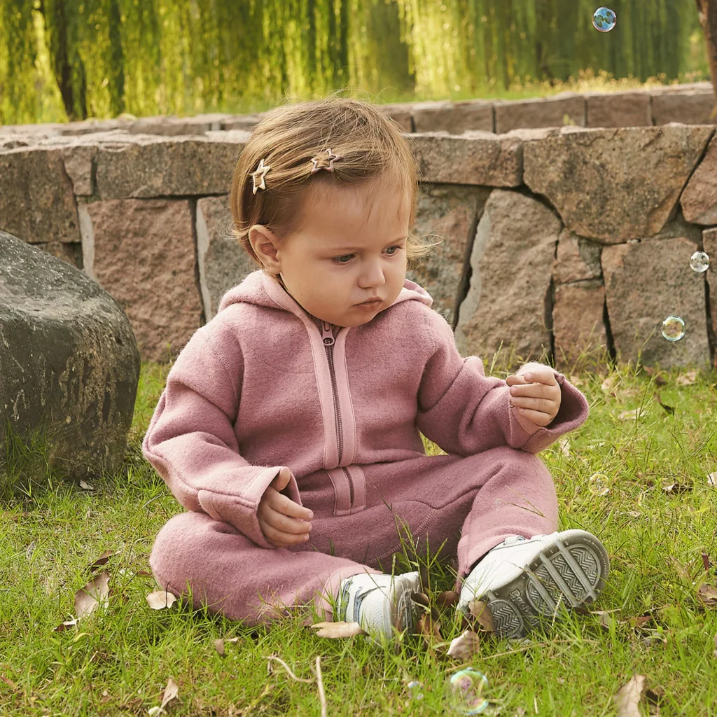 Alavya Home Walkoverall 98/104 Bio-Schurwolle - Rosa