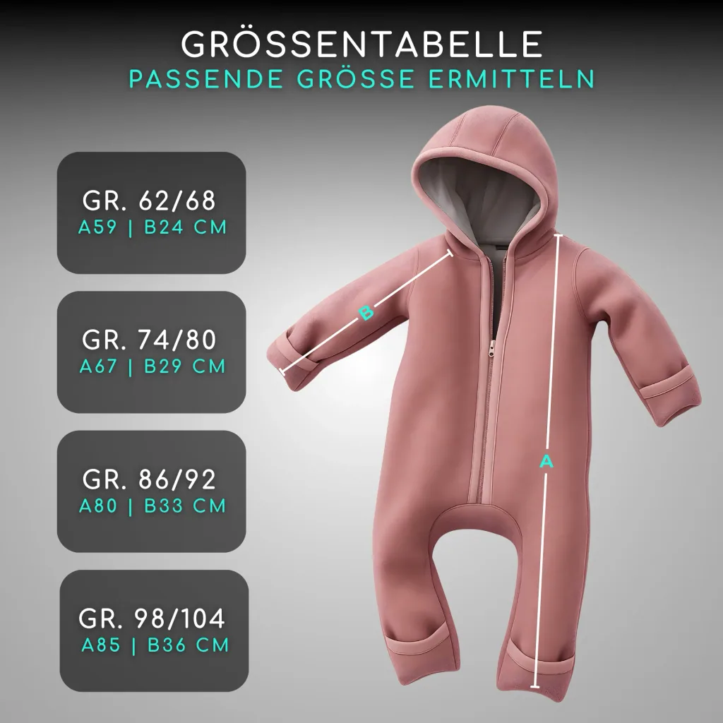 Alavya Home Walkoverall 74/80 Bio-Schurwolle - 2er-Set, Rosa + Grau