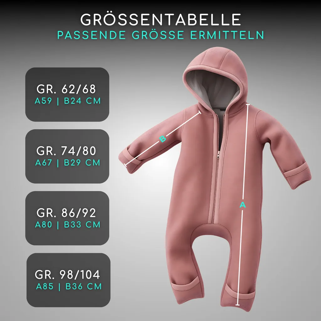 Alavya Home Walkoverall Bio-Schurwolle - Rosa + Khaki - 2er Set 62/68
