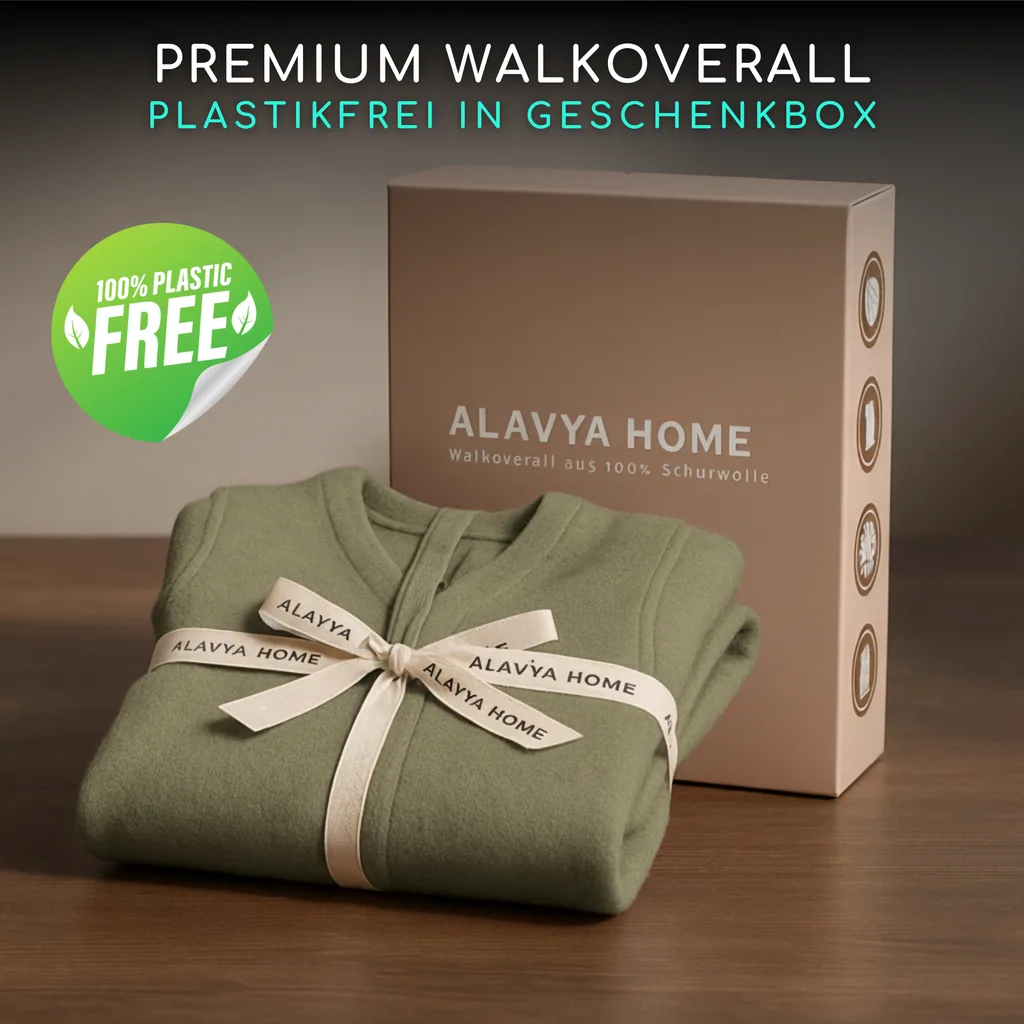 Alavya Home Walkoverall 98/104 Bio-Schurwolle - 2er-Set, Rosa + Khaki