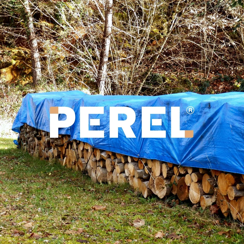 Wasserabweisende Plane 2 x 4 m, 110 g/m² Polyester rechteckige Abdeckplane mit 12 Ösen und verstärkten Ecken für den Außenbereich