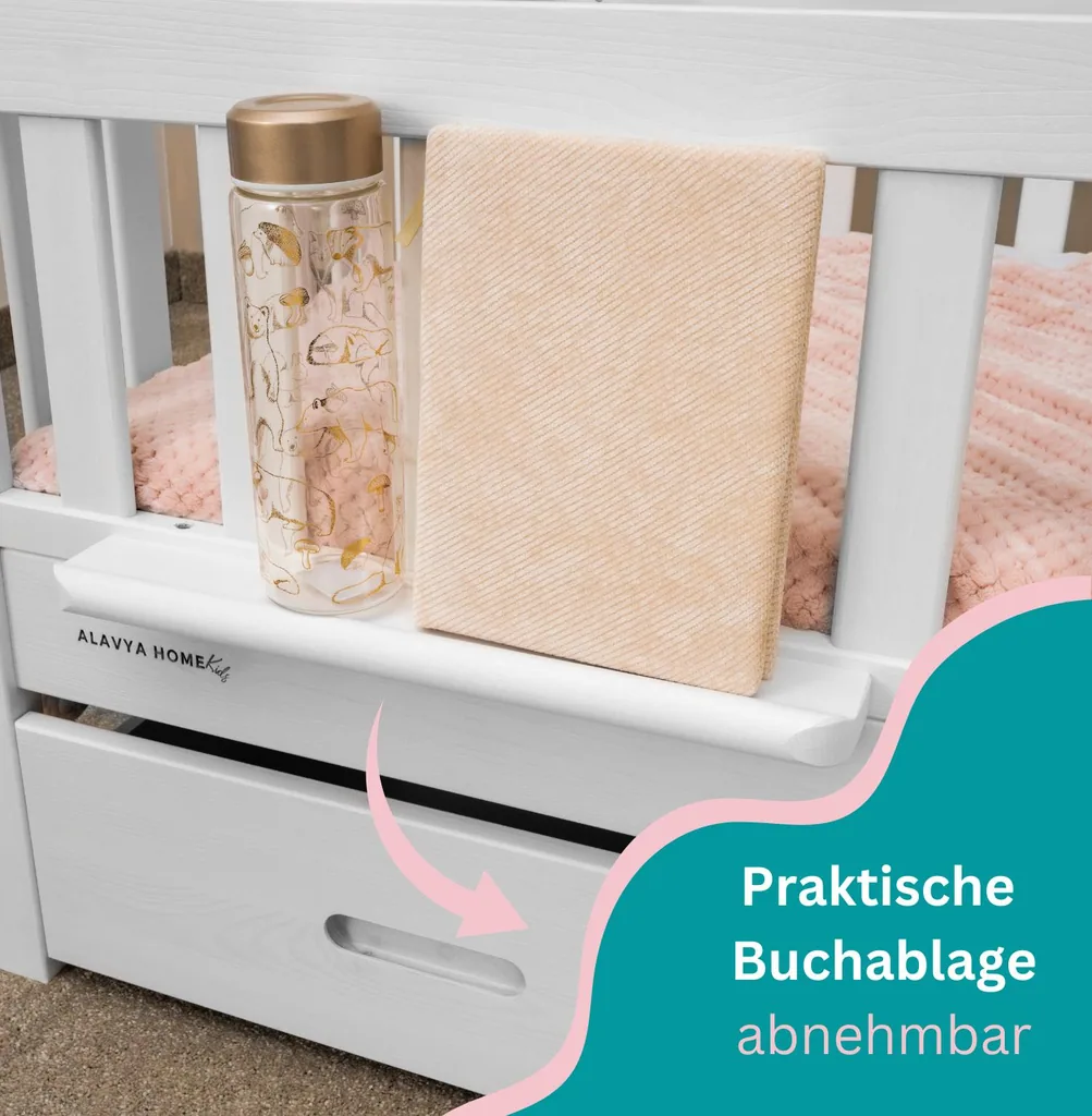 Alavya Home Hausbett CLOUD Komplett-Set 90x200 cm Buche - Senfgelb