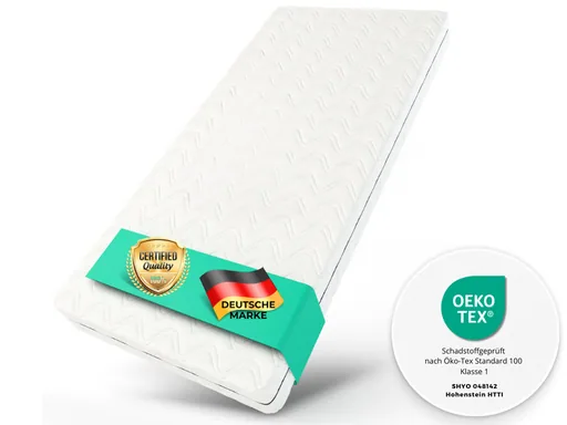 Alavya Home Kindermatratze 80 x 180 cm COZY (Höhe 10 cm) Weiß - ohne Spannbettlaken