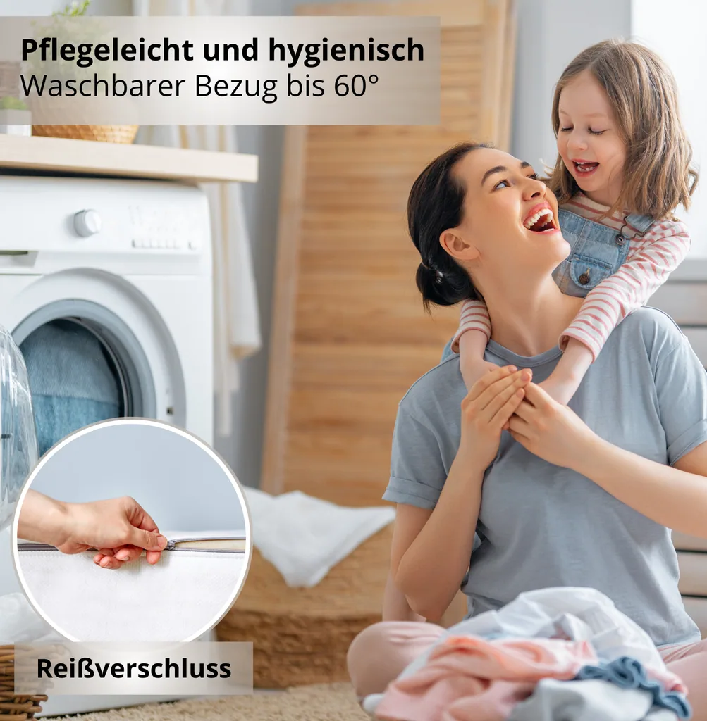 Alavya Home Kindermatratze 80 x 180 cm COZY (Höhe 10 cm) Weiß - ohne Spannbettlaken