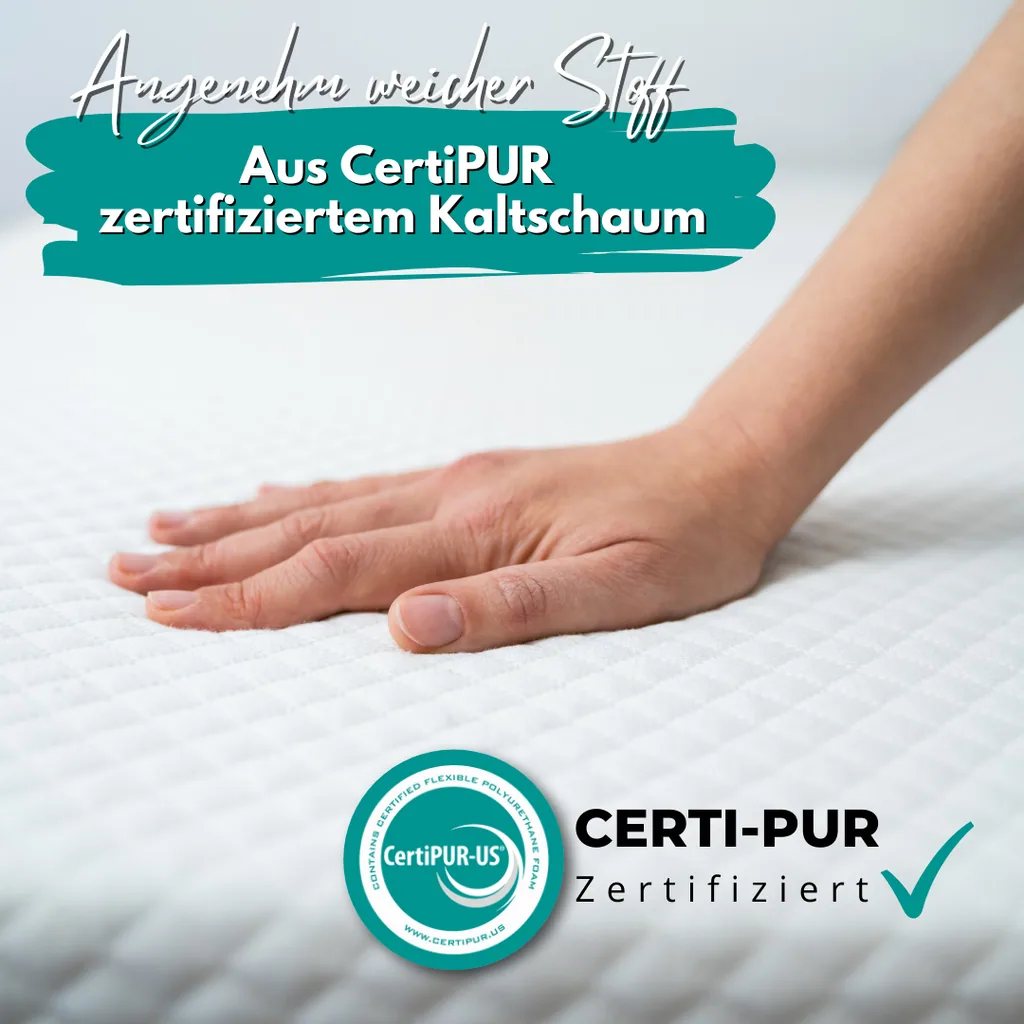 Alavya Home Kindermatratze 80 x 180 cm COZY (Höhe 10 cm) Weiß - ohne Spannbettlaken