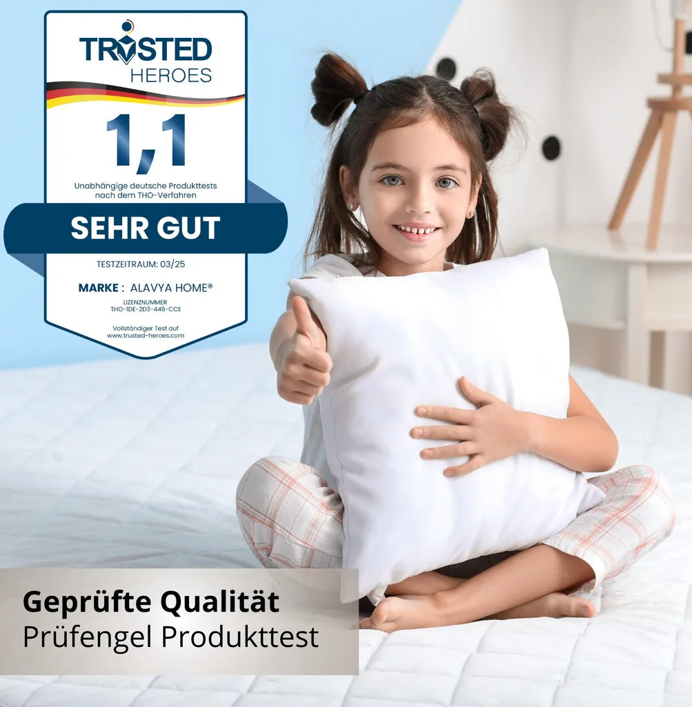 Alavya Home Kindermatratze COZY 90x190 cm Kaltschaum - Weiß