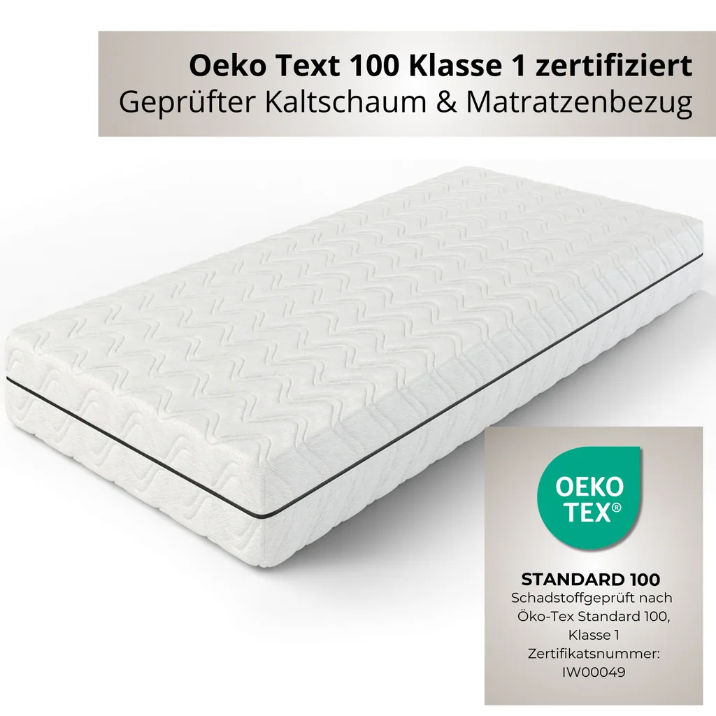Alavya Home Kindermatratze COZY PLUS 80x160 cm Kaltschaum - Weiß