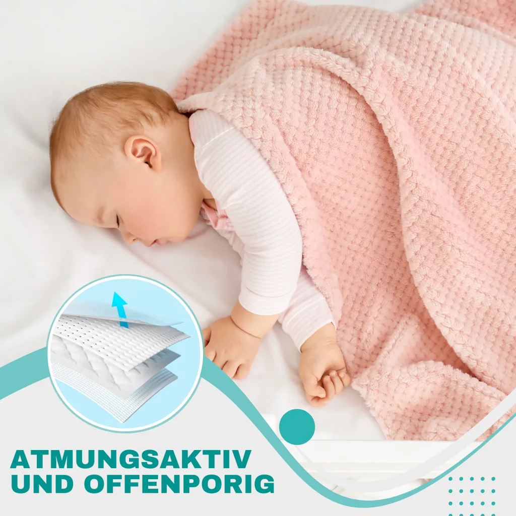Alavya Home Babymatratze COZY BASIC 70x140x6 cm Kaltschaum, Mikrofaser - Weiß