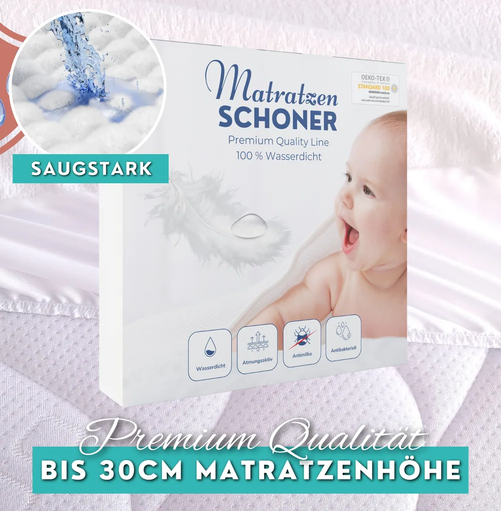 Alavya Home Kindermatratze COZY inkl. Schoner 60x120 cm Kaltschaum - Weiß