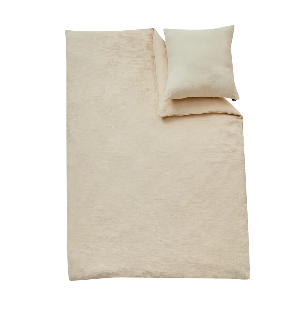 Alavya Home Kinderbettwäsche 135x200 cm Baumwolle - 2er-Set, Beige
