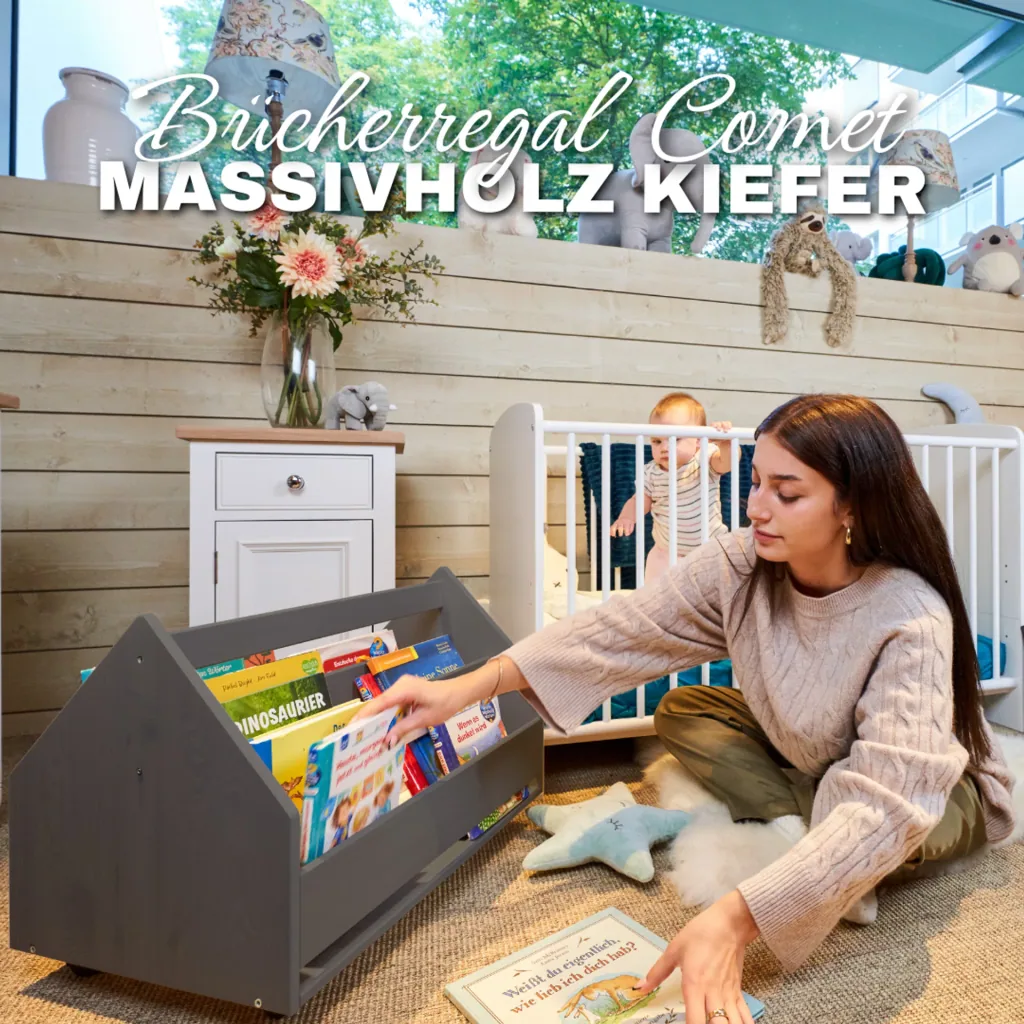 Alavya Home Bücherregal COMET Holz - Grau