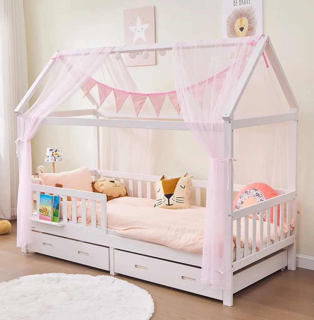 Alavya Home Hausbett Deko-Set 150x350 cm Polyester / Bio-Baumwolle - 2er-Set, Rosa