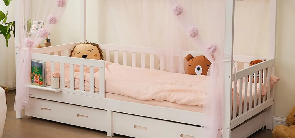 Alavya Home Deko-Set XL 150x340 cm Musselin Bio-Baumwolle - 3er-Set, Rosa