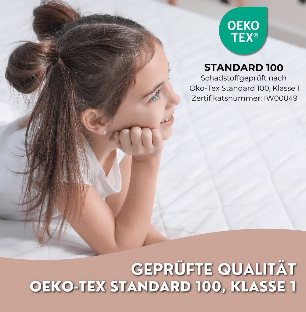 Alavya Home Kindermatratze COZY 80x180 cm Kaltschaum inkl. Spannbettlaken – 2-teiliges Set, Weiß