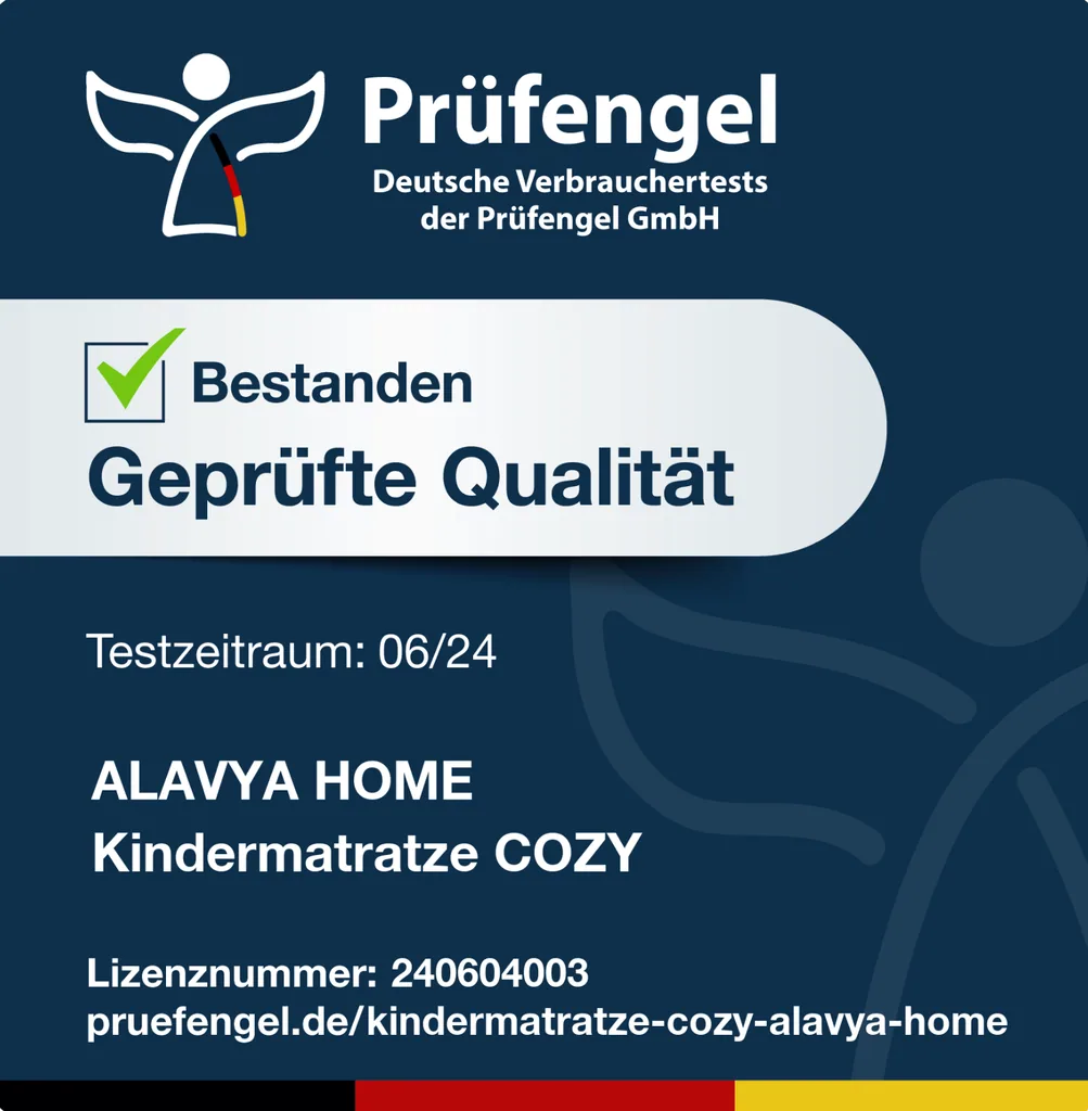 Alavya Home Kindermatratze COZY 80x180 cm Kaltschaum inkl. Spannbettlaken – 2-teiliges Set, Weiß