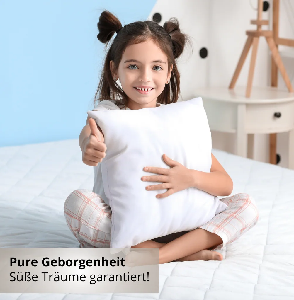 Alavya Home Kindermatratze COZY 80x180 cm Kaltschaum inkl. Spannbettlaken – 2-teiliges Set, Weiß