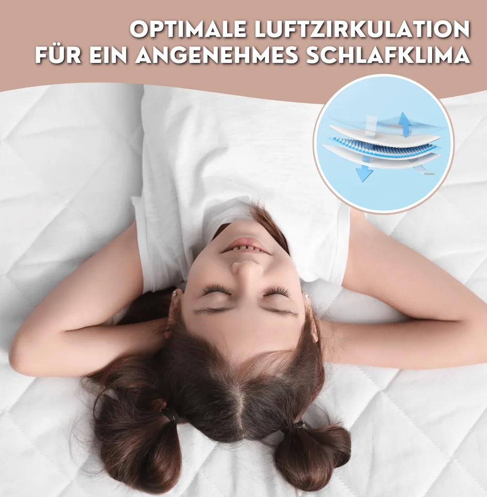 Alavya Home Kindermatratze COZY 80x180 cm Kaltschaum inkl. Spannbettlaken – 2-teiliges Set, Weiß