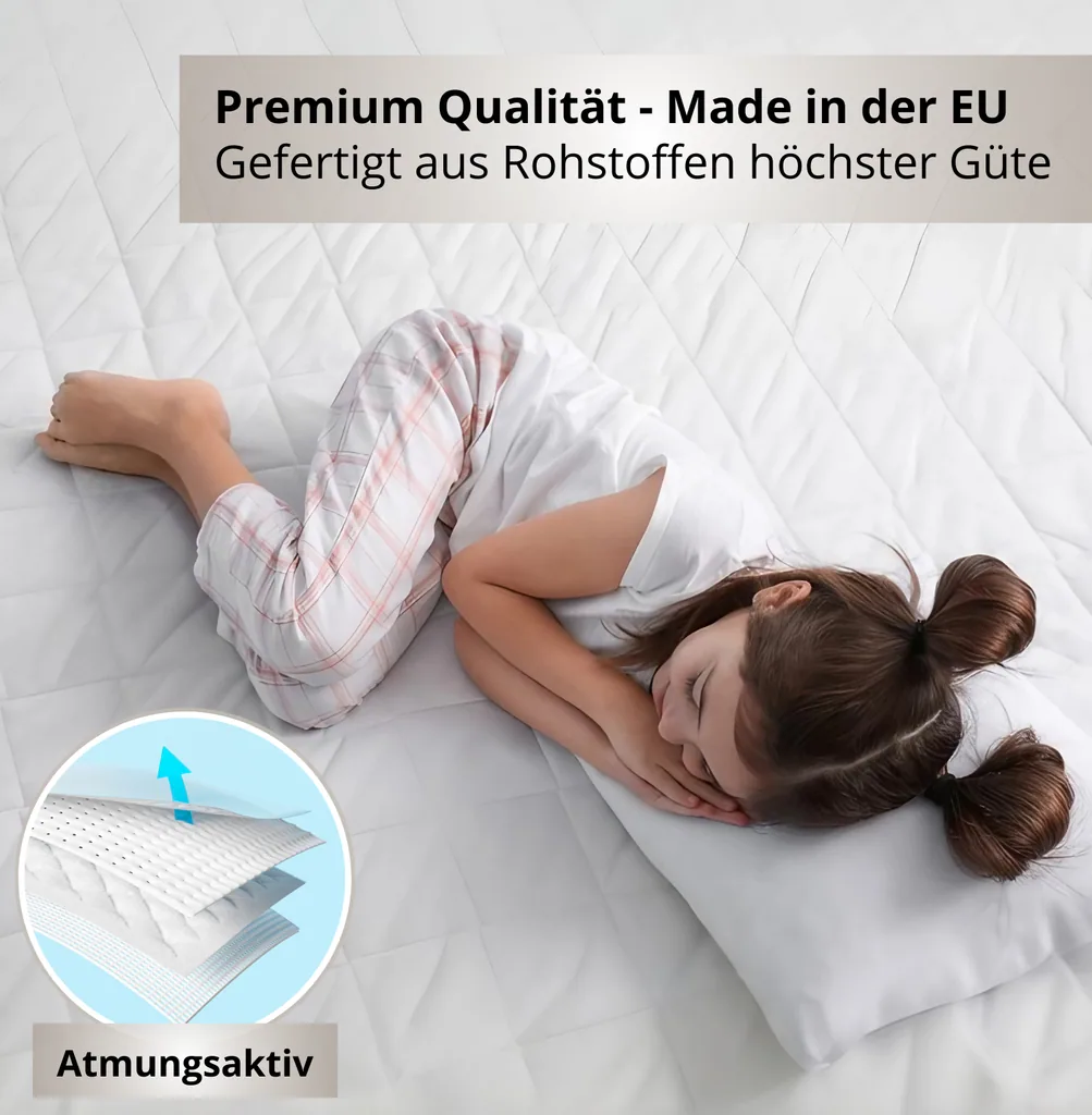 Alavya Home Kindermatratze COZY 80x180 cm Kaltschaum inkl. Spannbettlaken – 2-teiliges Set, Weiß